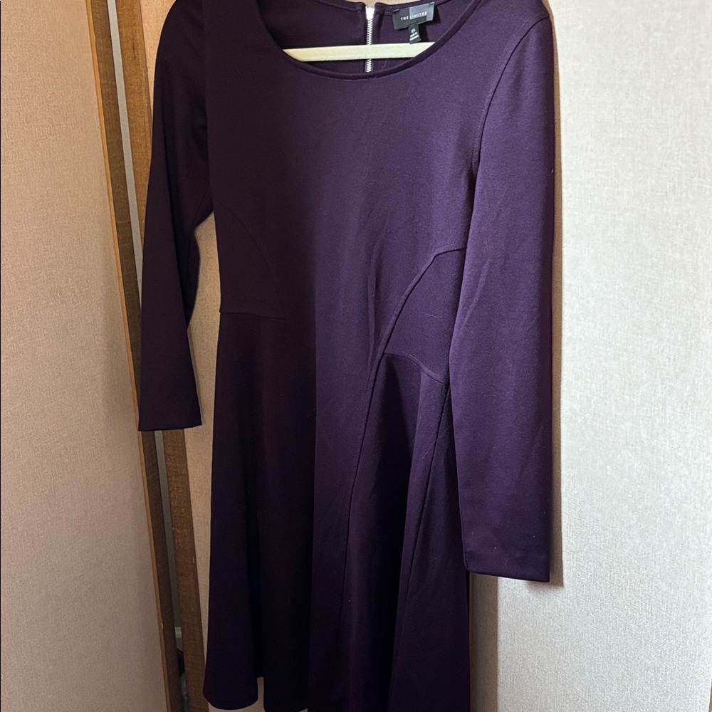 The Limited Deep Purple Long Sleeve Dress XS